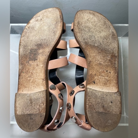 Balenciaga studed gladiador sandals nude laather sz 39.5 made in italy - Picture 15 of 15